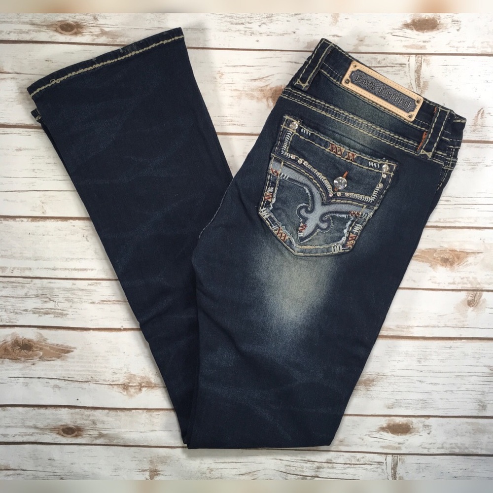 Rock Revival Low Rise Betty Bootcut Jeans FIRM$ - Picture 3 of 7